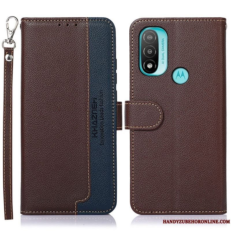 Flip Cover Moto E40 / E30 / E20 Lychee Style Rfid Khazneh