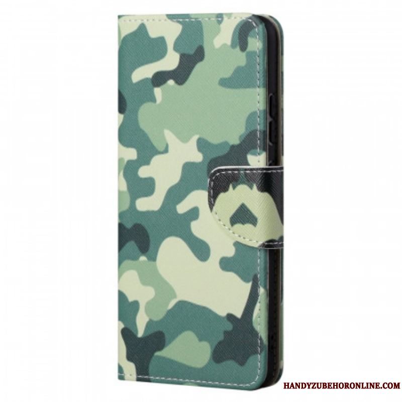 Flip Cover Moto G71 5G Militær Camouflage