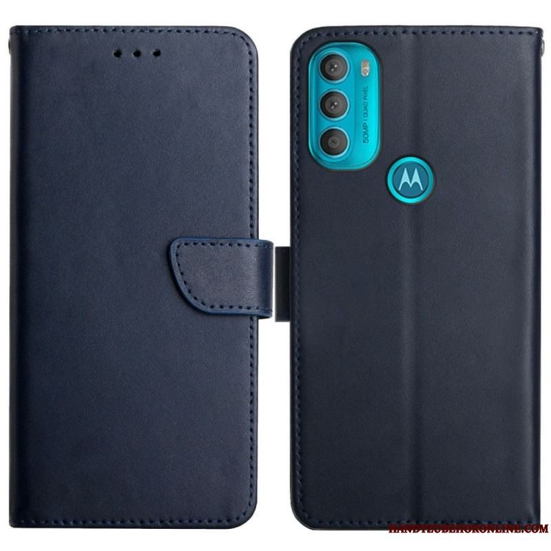 Flip Cover Moto G71 5G Ægte Nappa Læder