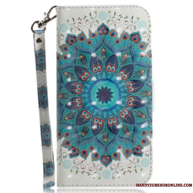 Flip Cover Moto G73 5G Med Snor Strappy Mandala