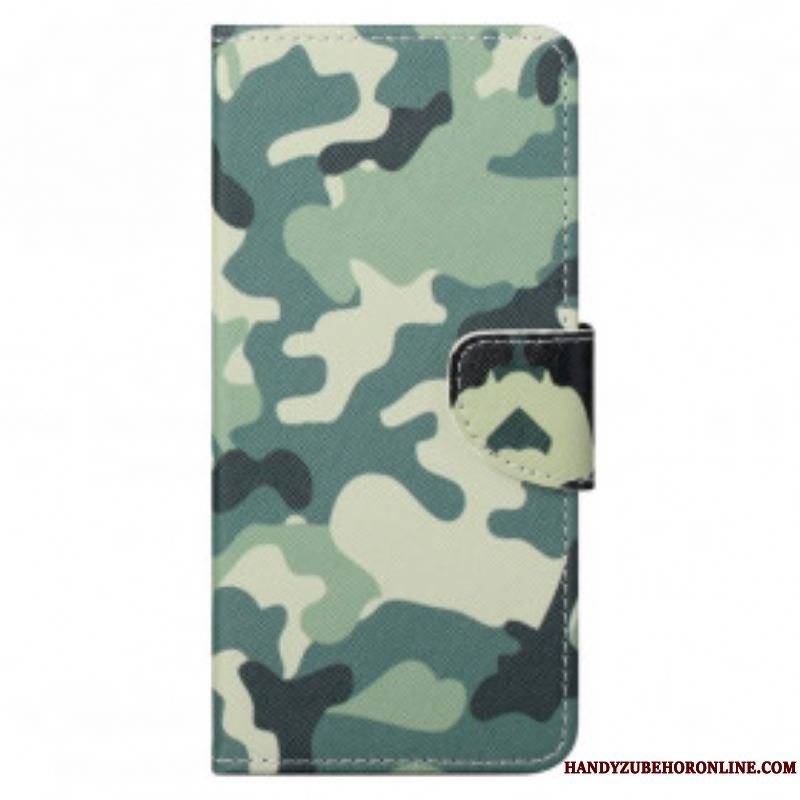 Flip Cover Motorola Edge 20 Pro Militær Camouflage