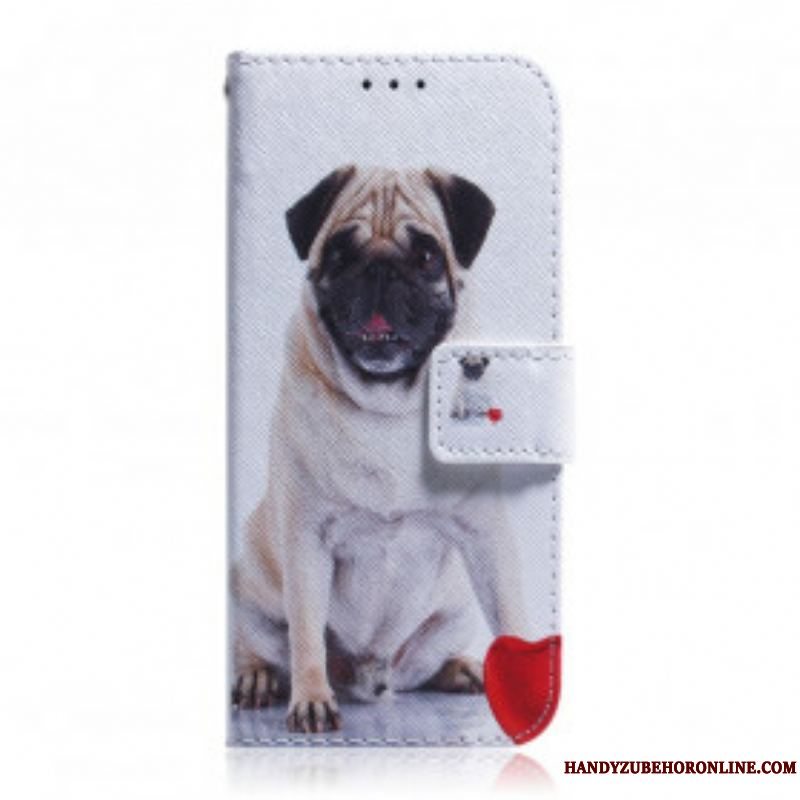 Flip Cover Motorola Edge 20 Pro Mops Hund