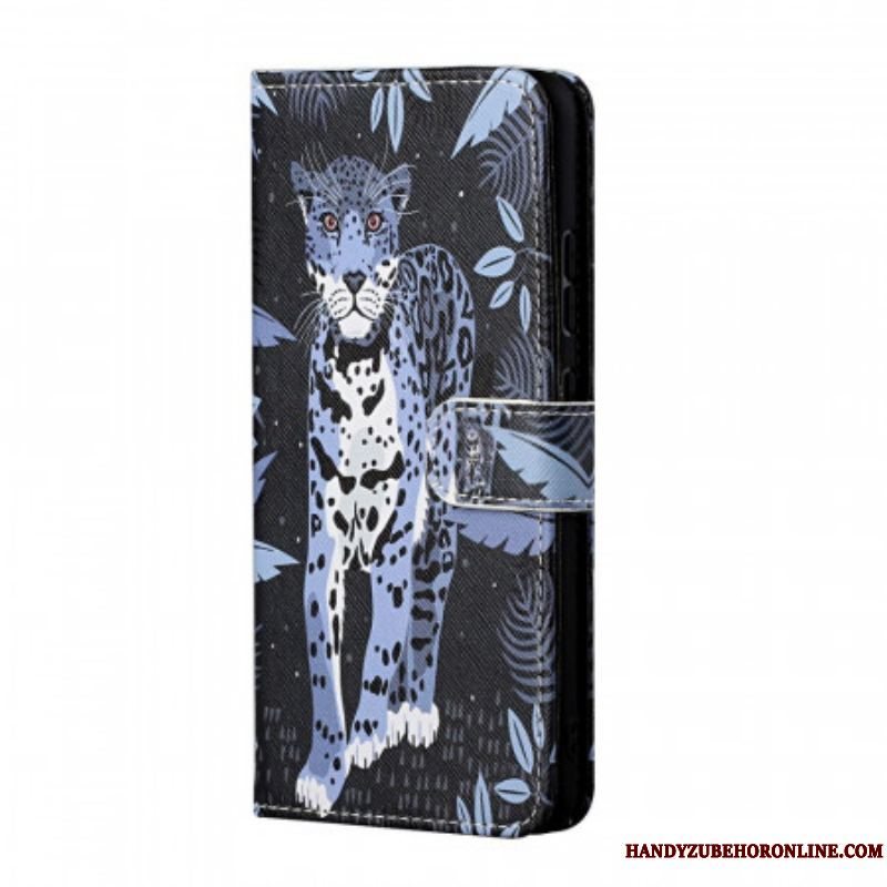 Flip Cover Samsung Galaxy A13 5G / A04s Med Snor Strappy Leopard