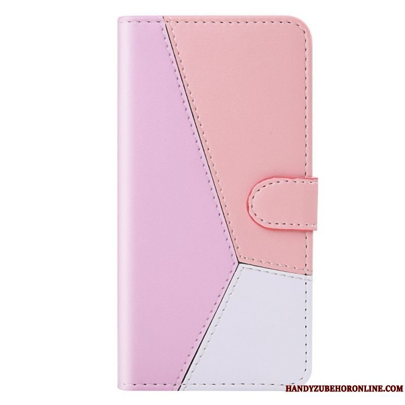 Flip Cover Samsung Galaxy A13 5G / A04s Trefarvet Lædereffekt