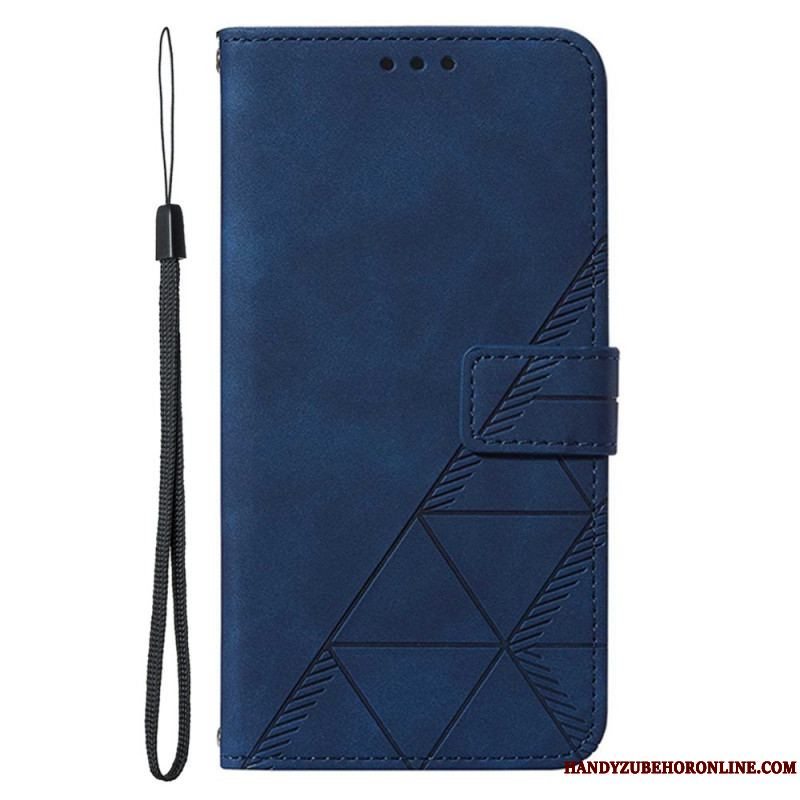 Flip Cover Samsung Galaxy A13 Mønster Med Rem