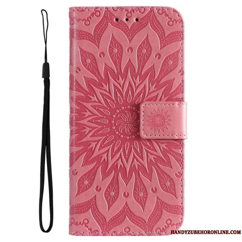 Flip Cover Samsung Galaxy A14 / A14 5G Mandala Sun Med Snor