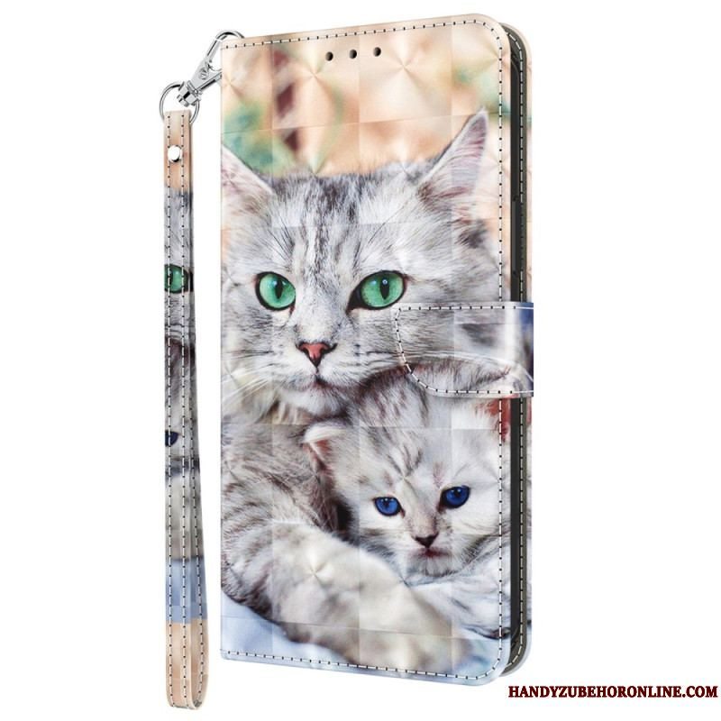 Flip Cover Samsung Galaxy A14 / A14 5G Med Snor Kun Thong Cats