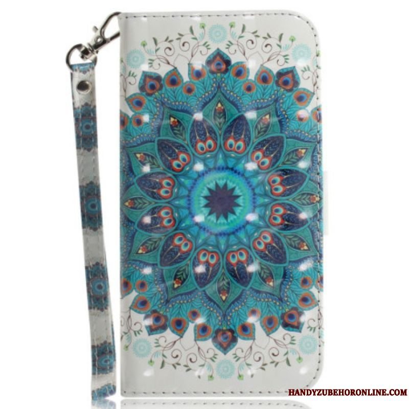 Flip Cover Samsung Galaxy A14 / A14 5G Med Snor Strappy Mandala