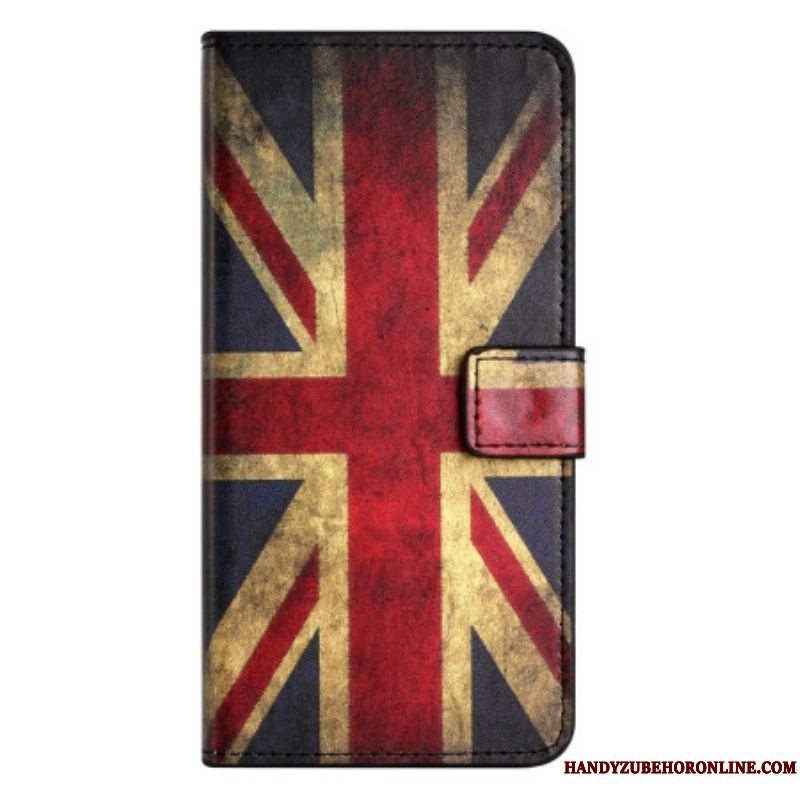 Flip Cover Samsung Galaxy A14 / A14 5G Vintage Engelsk Flag