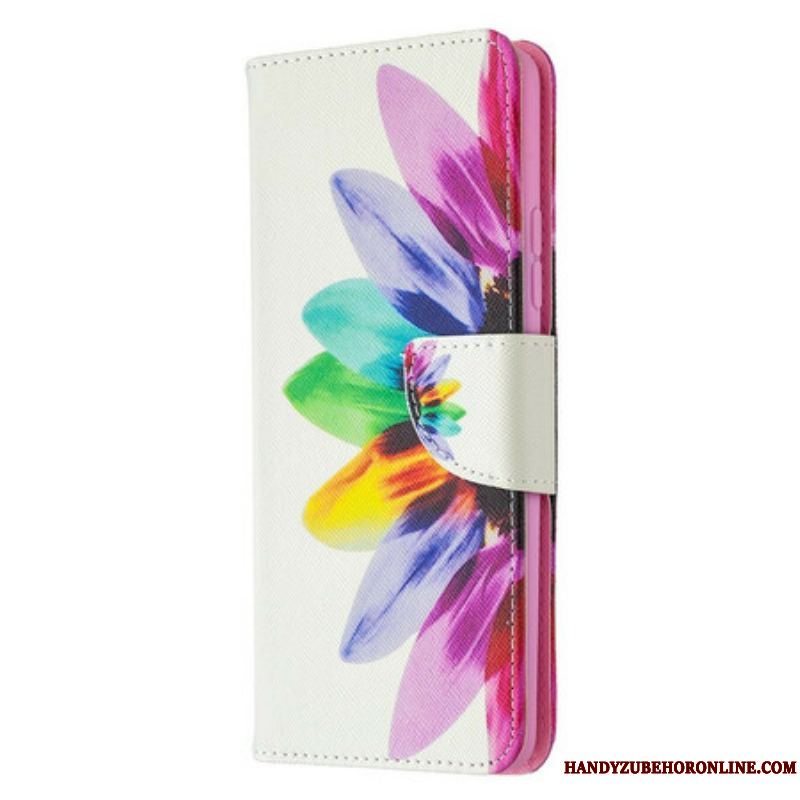 Flip Cover Samsung Galaxy A42 5G Akvarel Blomst