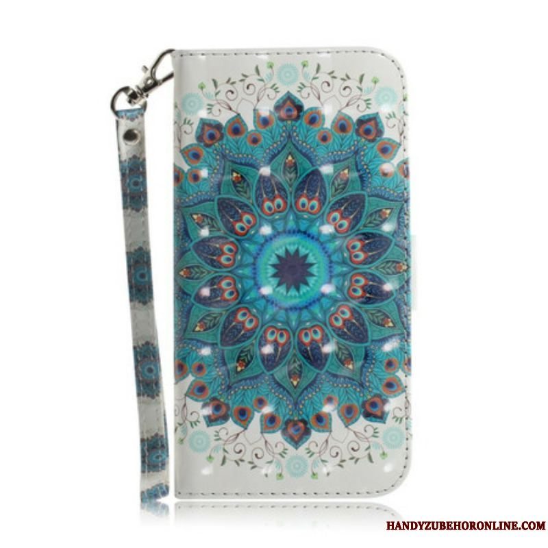 Flip Cover Samsung Galaxy A42 5G Med Snor Mesterlig Mandala Med Rem