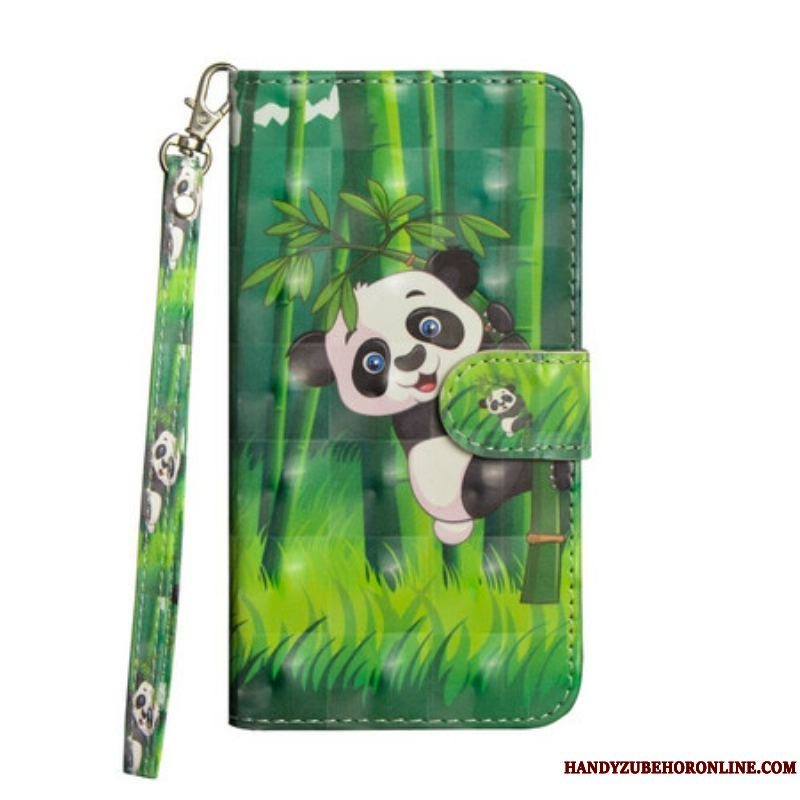 Flip Cover Samsung Galaxy A42 5G Panda Og Bambus