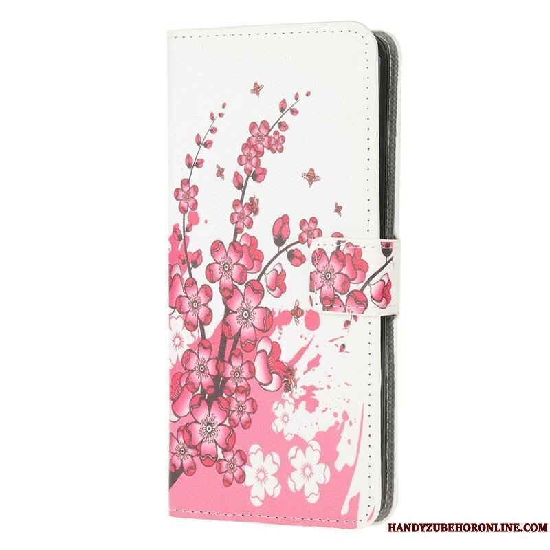 Flip Cover Samsung Galaxy A42 5G Tropiske Blomster