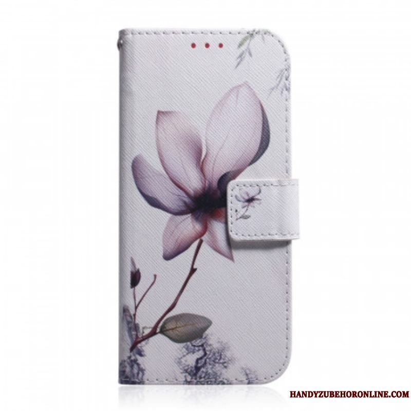 Flip Cover Samsung Galaxy A53 5G Blomst Støvet Pink