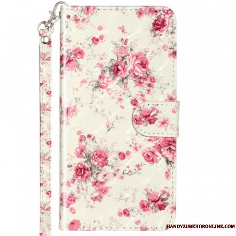 Flip Cover Samsung Galaxy A53 5G Med Snor Rem Liberty Flowers