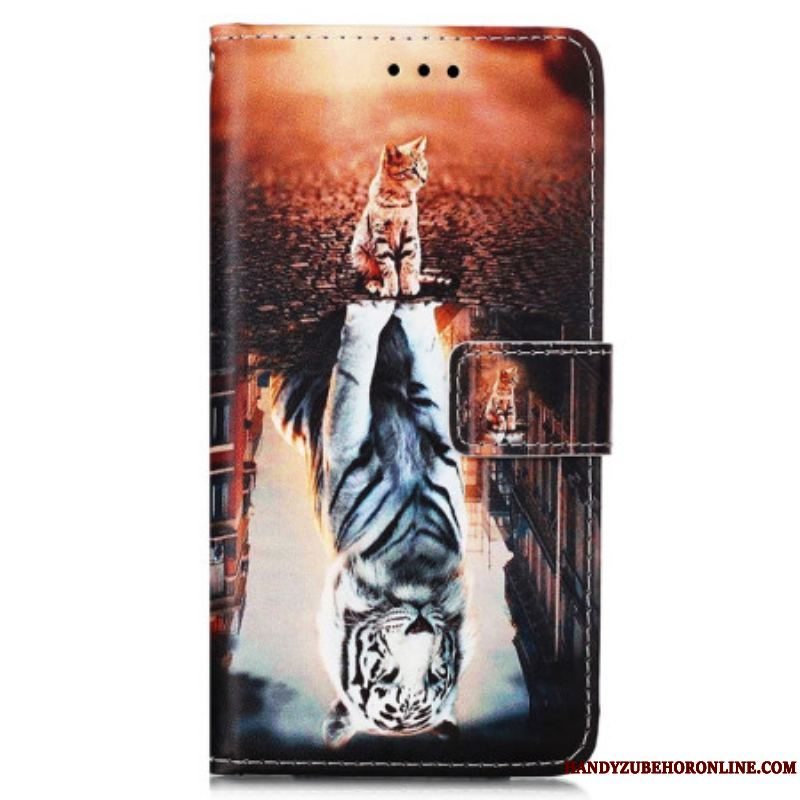 Flip Cover Samsung Galaxy A54 5G Med Snor Strappy Kitten Dream