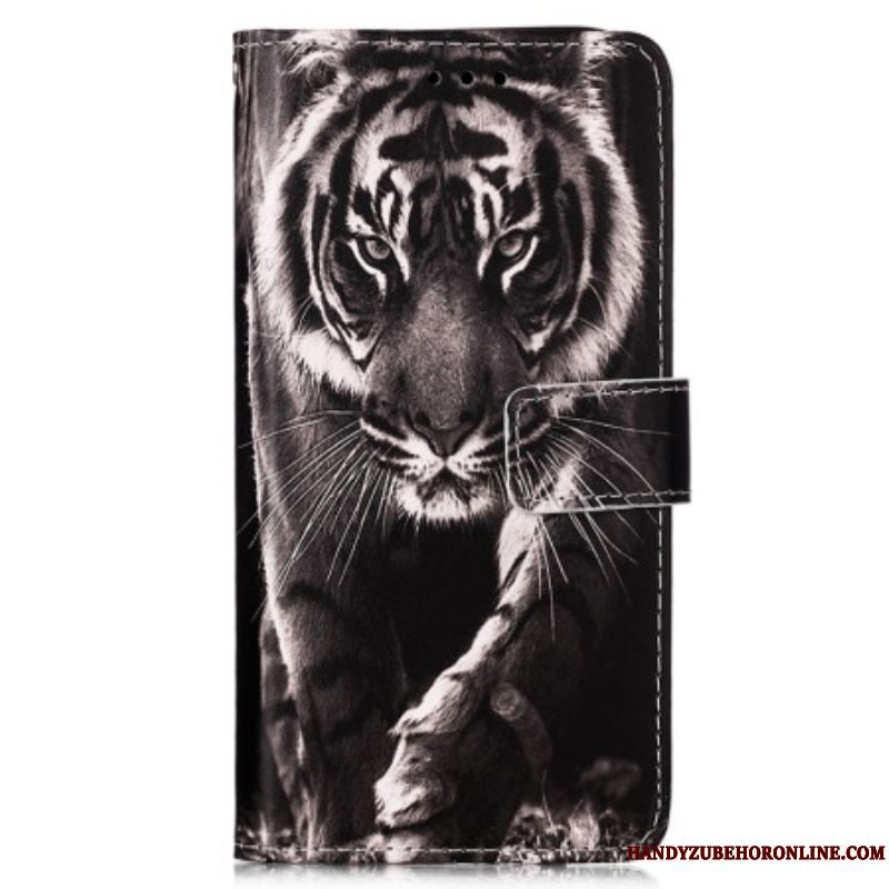 Flip Cover Samsung Galaxy A54 5G Med Snor Thong Tiger