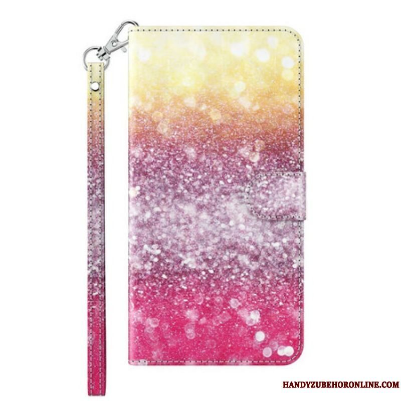 Flip Cover Samsung Galaxy M12 / A12 Magenta Glitter Gradient