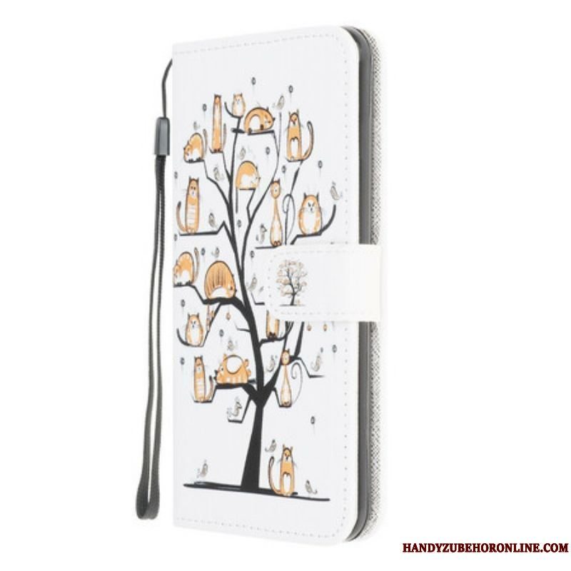 Flip Cover Samsung Galaxy M12 / A12 Med Snor Funky Cats Med Rem