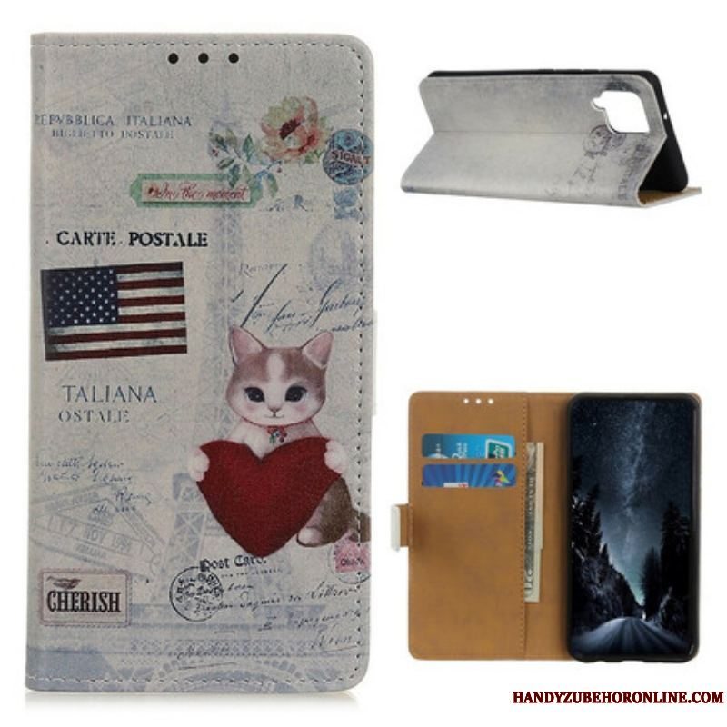 Flip Cover Samsung Galaxy M12 / A12 Rejsende Kat