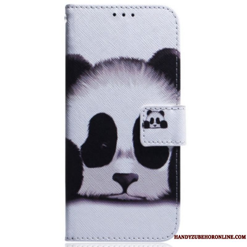 Flip Cover Samsung Galaxy M13 Med Snor Strappy Panda