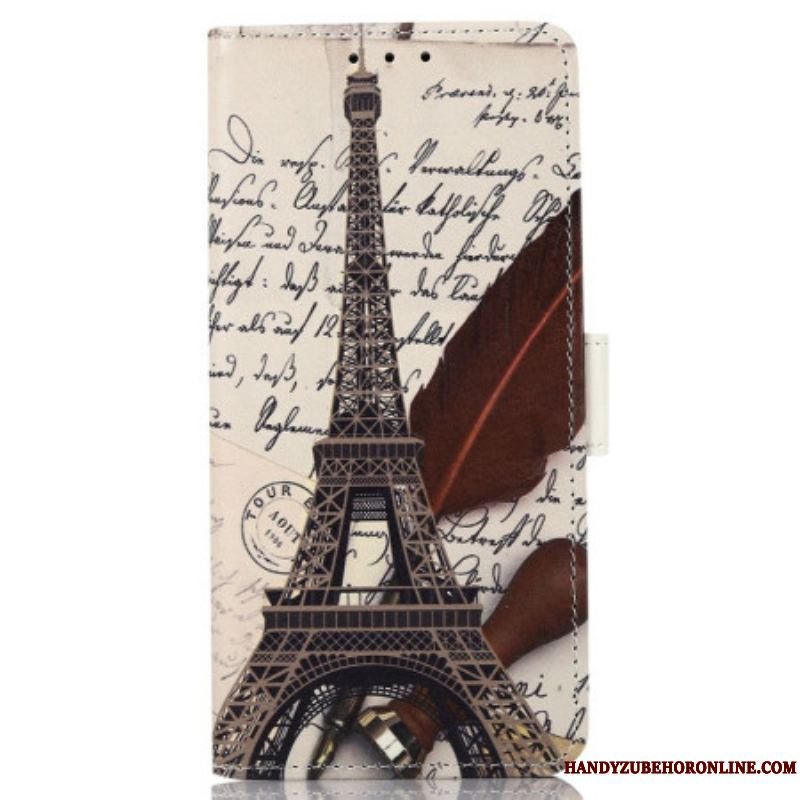 Flip Cover Samsung Galaxy M13 Poetens Eiffeltårn
