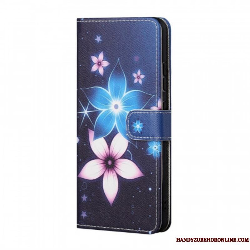 Flip Cover Samsung Galaxy M23 5G Måneblomster