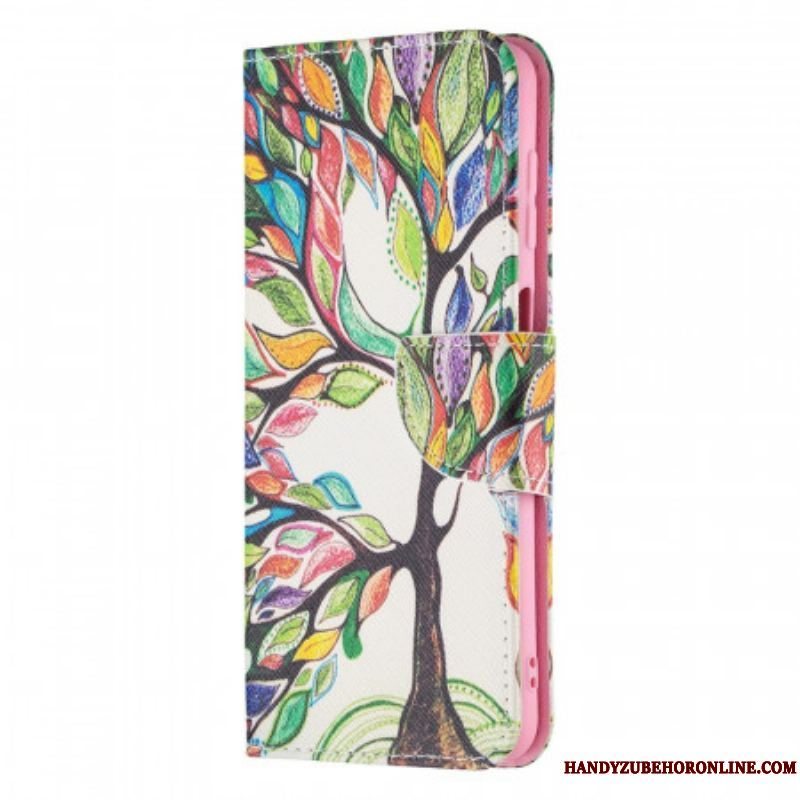Flip Cover Samsung Galaxy M32 Farverigt Træ
