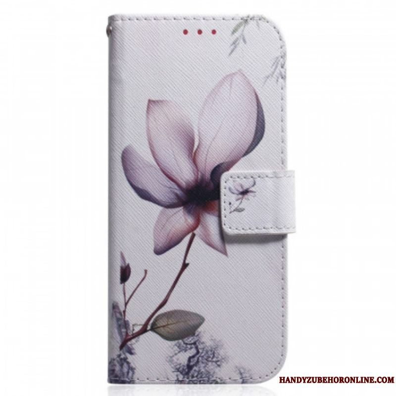 Flip Cover Samsung Galaxy M33 5G Lyserød Blomst