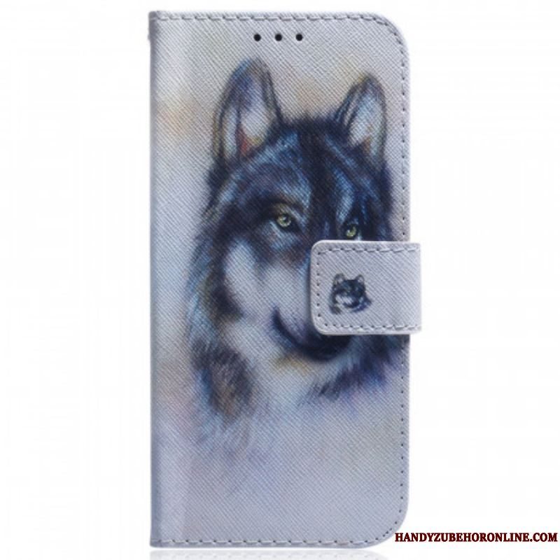 Flip Cover Samsung Galaxy M53 5G Akvarel Hund