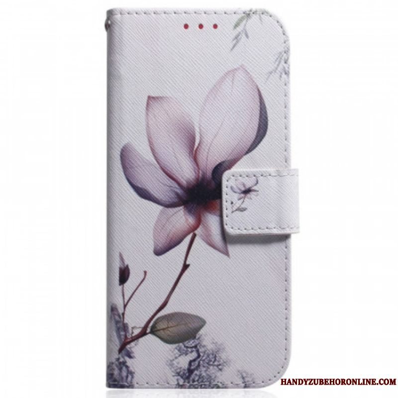 Flip Cover Samsung Galaxy M53 5G Lyserød Blomst