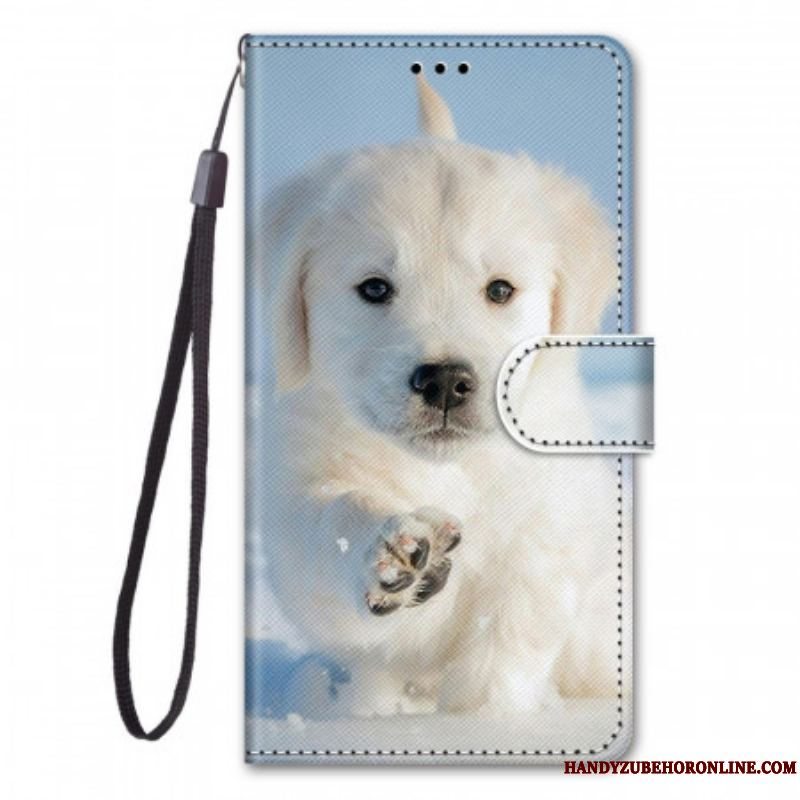 Flip Cover Samsung Galaxy M53 5G Med Snor Thong Hund