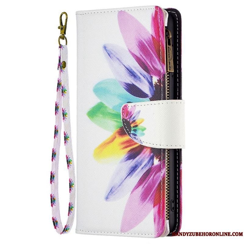 Flip Cover Samsung Galaxy M53 5G Punge Etui Blomster Tegnebog