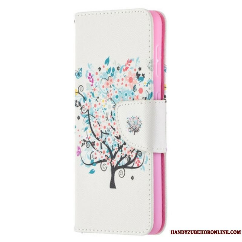 Flip Cover Samsung Galaxy S21 5G Blomstret Træ