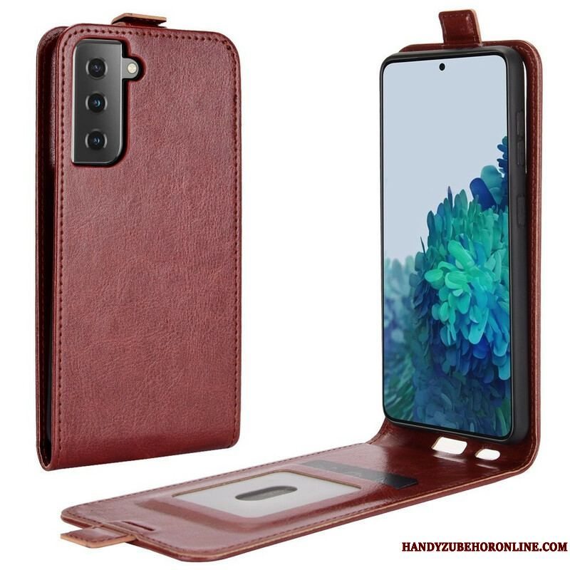 Flip Cover Samsung Galaxy S21 5G Læder Cover Lodret Klap I Lædereffekt