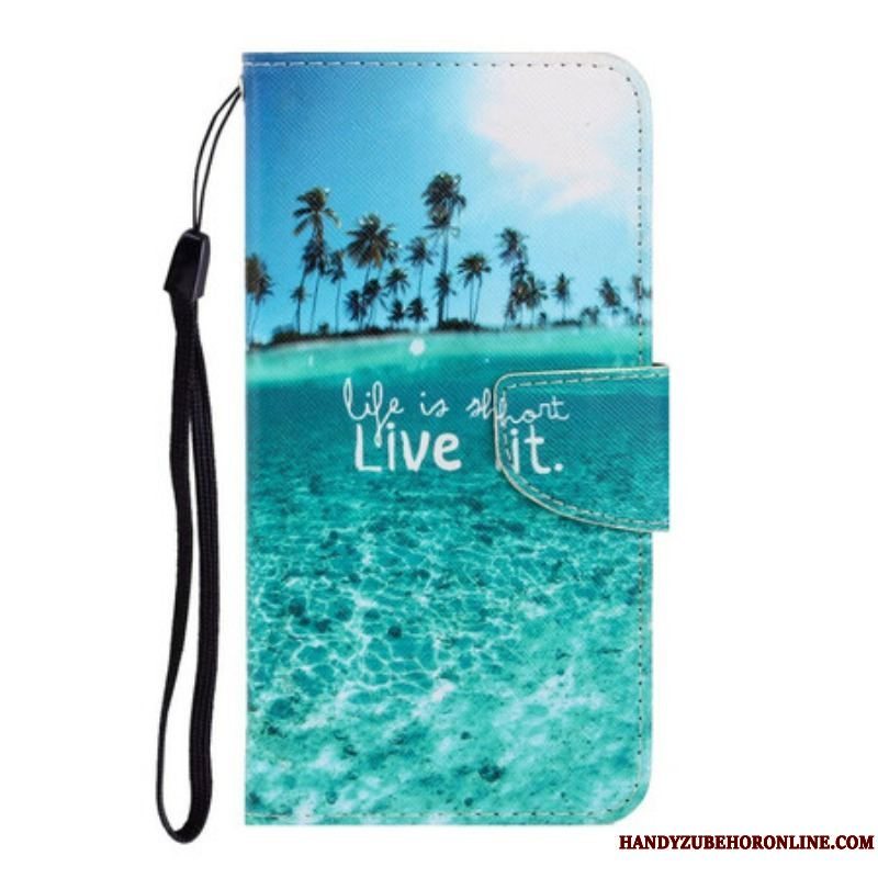 Flip Cover Samsung Galaxy S21 FE Med Snor Live It At Lanyard
