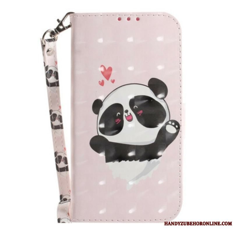 Flip Cover Samsung Galaxy S21 FE Med Snor Panda Love Med Snor