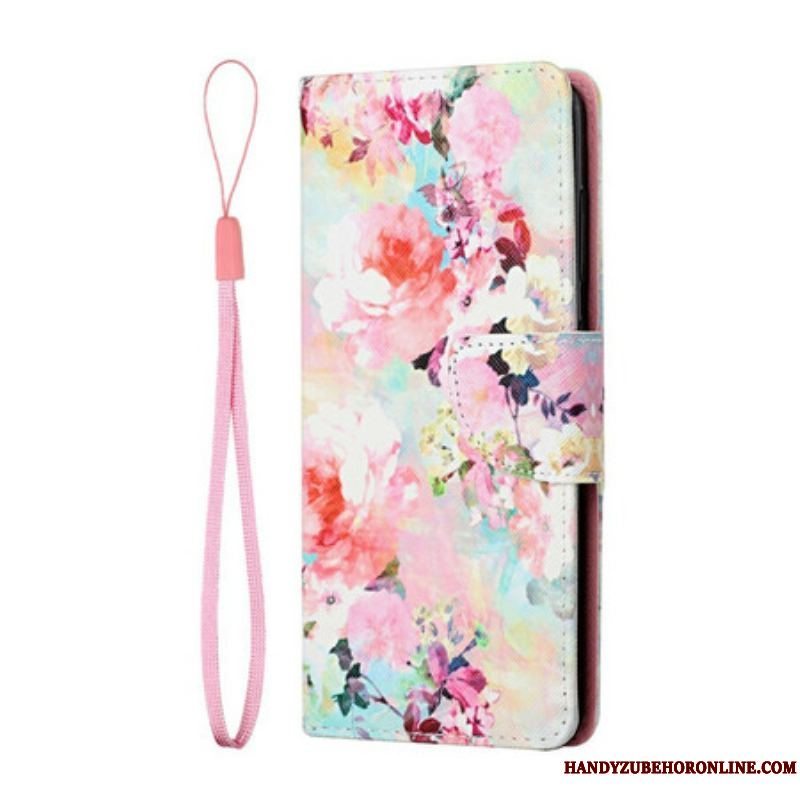 Flip Cover Samsung Galaxy S21 FE Med Snor Vintage Strappy Floralies