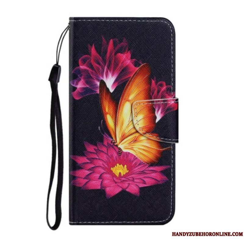 Flip Cover Samsung Galaxy S21 FE Sommerfugl Og Lotus