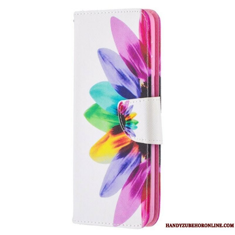 Flip Cover Samsung Galaxy S21 Plus 5G Akvarel Blomst