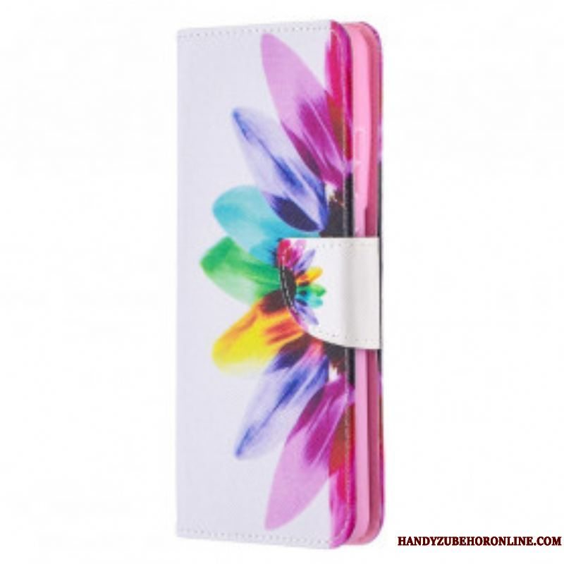 Flip Cover Samsung Galaxy S21 Ultra 5G Akvarel Blomst