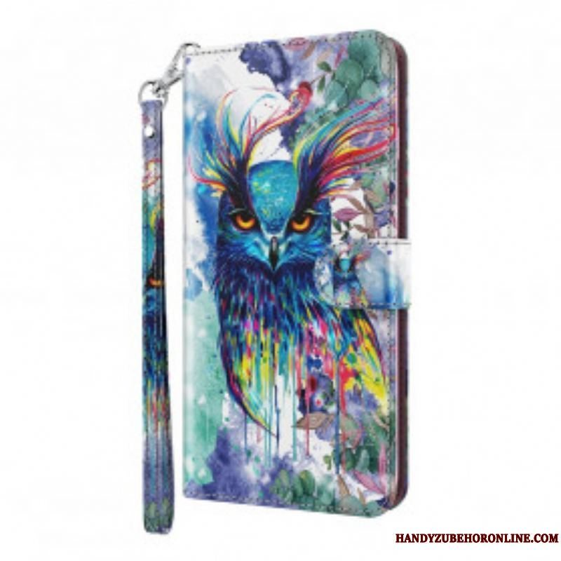 Flip Cover Samsung Galaxy S21 Ultra 5G Akvarel Fugl