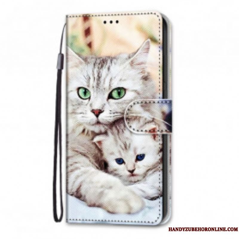 Flip Cover Samsung Galaxy S21 Ultra 5G Kattefamilie