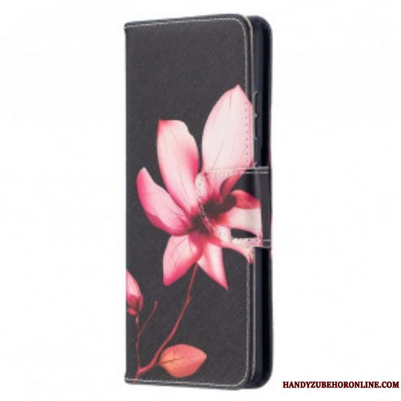 Flip Cover Samsung Galaxy S21 Ultra 5G Lyserød Blomst