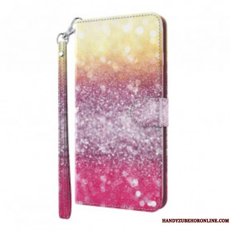 Flip Cover Samsung Galaxy S21 Ultra 5G Magenta Glitter Gradient