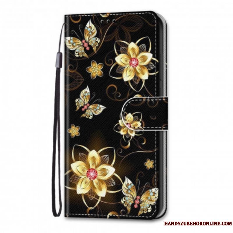 Flip Cover Samsung Galaxy S21 Ultra 5G Magiske Blomster