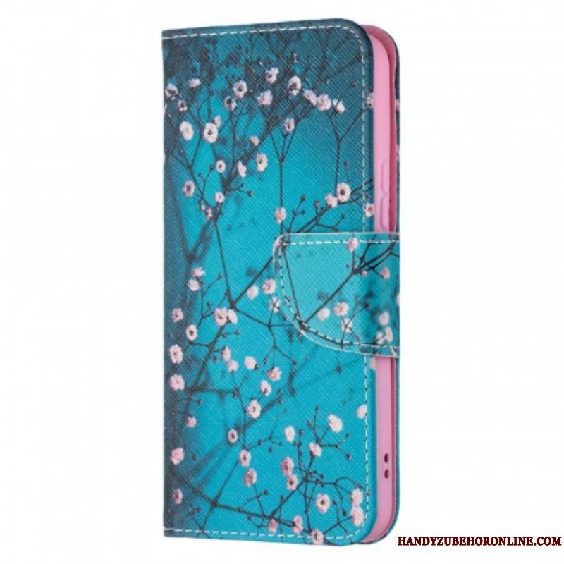 Flip Cover Samsung Galaxy S22 5G Blomstrende Træ