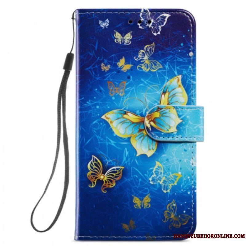 Flip Cover Samsung Galaxy S22 5G Flugt Af Sommerfugle