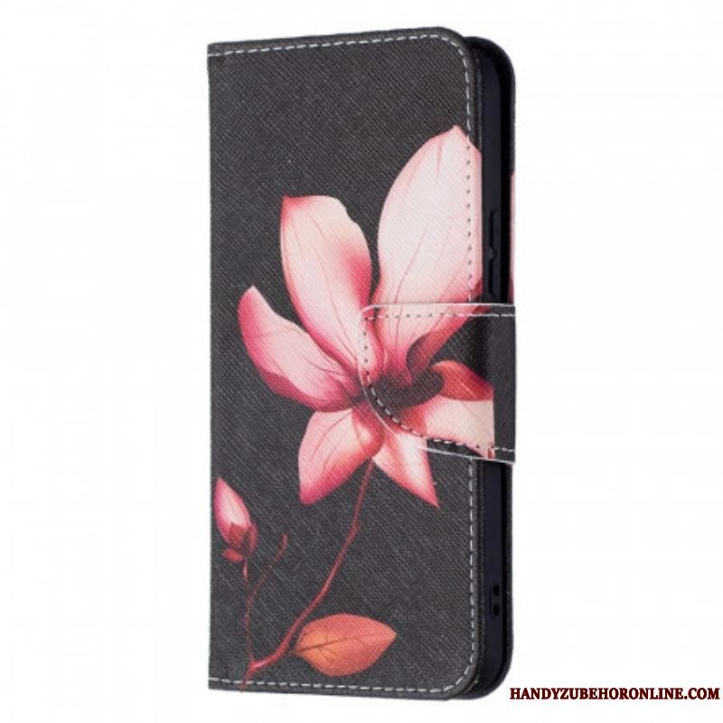 Flip Cover Samsung Galaxy S22 5G Lyserød Blomst