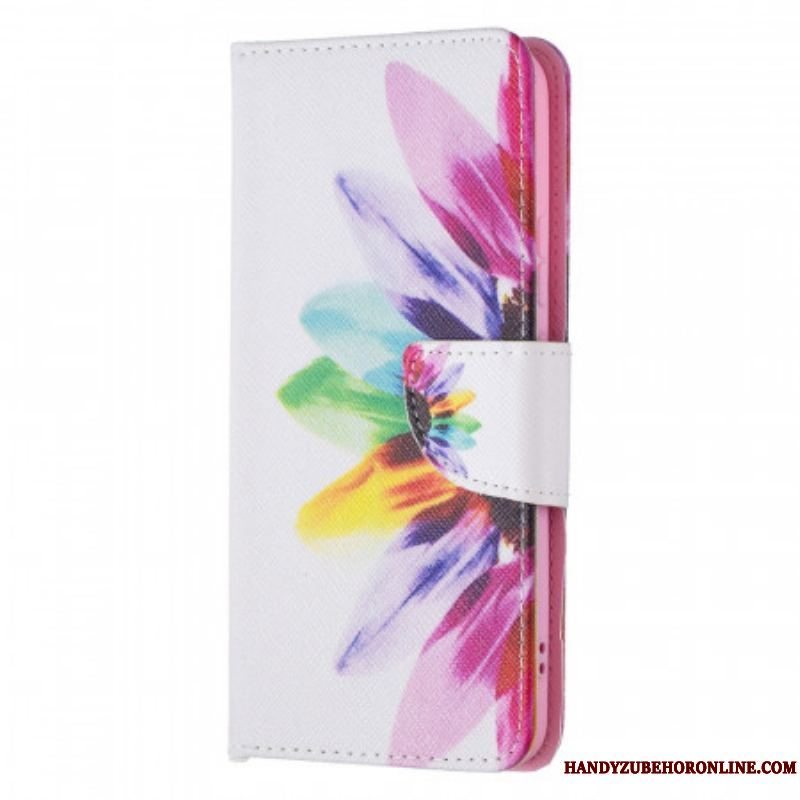 Flip Cover Samsung Galaxy S22 Plus 5G Akvarel Blomst